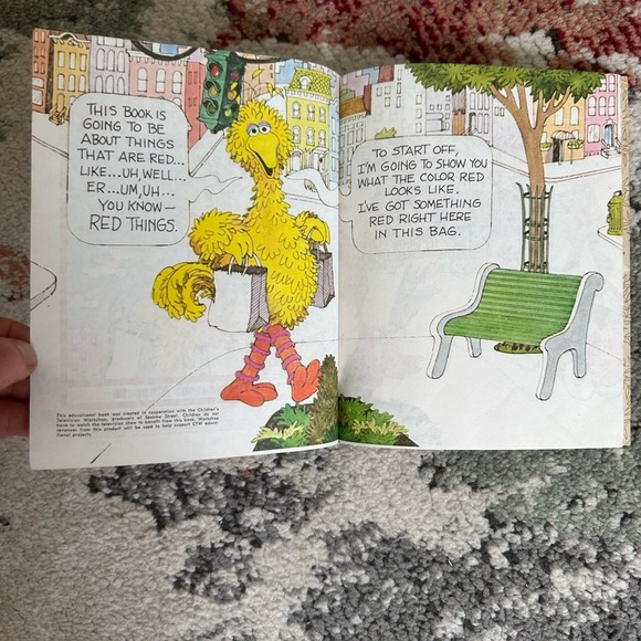 Vintage Children’s Book 1977 Sesame Street Big Bird's Red Book Children’s Book - Picture 4 of 13
